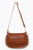 Paisley Italian Pebbled Leather Studded Crossbody Bag ~ Tan