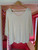 V-Neck Short Sleeved Top ~ Cream