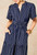 Roxy Tiered Dress ~ Navy Blue, Striped
