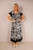 Mono Puff Sleeved Shirred Max Dress ~ Black