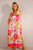 Floral Tropical Sleeveless Dress ~ Fuchsia