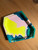 Medium Trinket Dish ~ Emerald, Yellow and Navy
