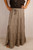 Linen Tiered Tie Waist Skirt ~ Mocha