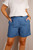 Plain Elasticated Waist Shorts ~ Denim