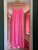 Strap Dress with Front Frill ~ Fuchsia