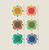 Orla Kiely ~ Atomic Flower SO6 CB Coasters