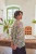 One Hundred Stars Short Kimono ~ Afternoon Tea Green
