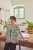 One Hundred Stars Short Kimono ~ Afternoon Tea Green