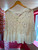 Crochet Button Cardigan with Floaty Sleeves ~ Beige