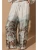 Silk Trousers Cactus print ~ Ice Blue