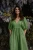 Livie Puff Sleeve Linen Dress ~ Apple Green