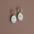 Celestial seaweed oval hoops ~ pearly mint with silver