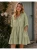 Linen/Cotton Tiered Smock Dress ~ Green