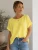 Cotton Cheesecloth Texture Relaxed Fit Top ~ Yellow