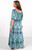 Puff Sleeve Tiered Maxi Milkmaid Dress ~ Fleur de Lis
