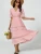 V Neck Lace Mini Dress ~ Rose/Nude - XLarge