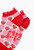 Strawberry Checkerboard Bamboo Trainer Socks Red