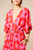 Palm Tree Checkerboard V Neck Jumpsuit ~ Hot Pink LARGE ONLY