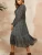 Ruffled Chiffon Mini Dress ~ Black and White- SMALL ONLY