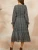 Ruffled Chiffon Mini Dress ~ Black and White- SMALL ONLY