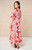 Postcard Print Maxi Kaftan Dress ~ Pink MEDIUM ONLY