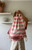 Mint & Wight ~ Striped Pink Rope Handle Bag
