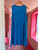 Three Button Cheesecloth Cotton Dress ~ Blue