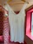 Lace Trim Satin Vest ~ White