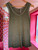 Lace Trim Ribbed Cotton Vest ~ Khaki