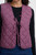Vander Quilted Waistcoat Rose Micro Gingham Reversable