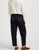 Mila barrel leg trousers black/roses