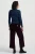 Cord cropped trousers dark plum