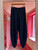Barrel Leg Pocket Detailed Cotton Trousers ~ Navy