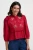Wilhelmina Frill Blouse Scarlet Red, Hummingbirds Roses