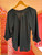 Textured Stripe Shirred Neck Button Through Blouse ~ Navy