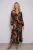 Floral Empire Cross Over Dress ~ Chocolate