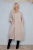 Fine Cord Long Sleeved Dress ~ Beige