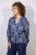 Monochrome Leaf Blouse ~ Navy