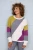 Asymmetric Woollen Striped Knit Jumper ~ Olive