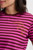 Maggie T-Shirt ~ Brown Magenta Striped Leopard