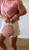 Mint & Wight ~ Island Summer Seashell Collection cropped  t-shirt pink