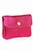 Metallic Small Italian a leather Coin Purse ~ Magenta