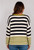 Mixed Stripe Woollen Knitted Jumper ~ Olive