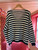 Wool Blend Striped Jumper ~ Navy