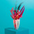 Misshandled deco vase - Mint & Teal