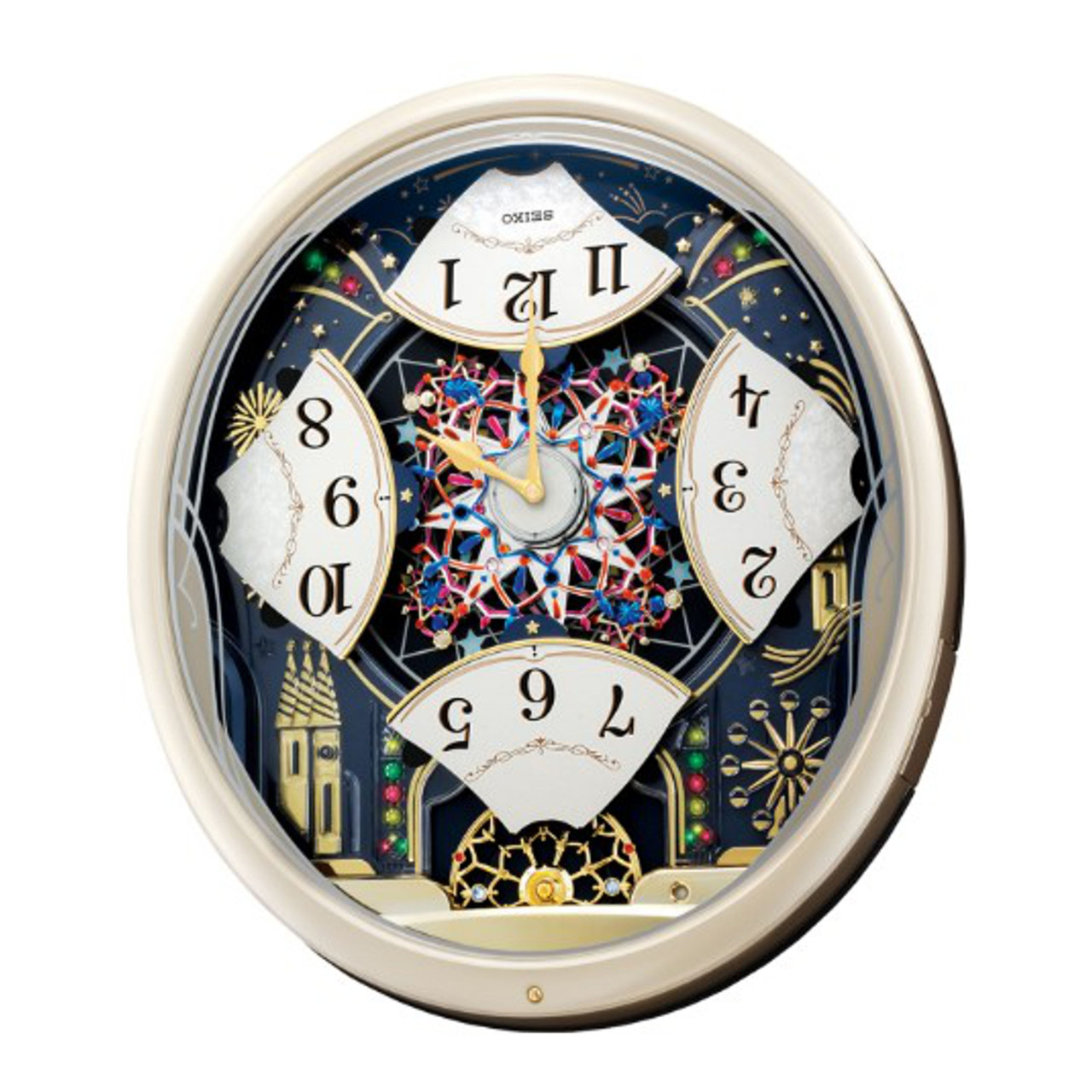 Seiko QXM239SRH Starry Night Melodies In Motion Wall Clock