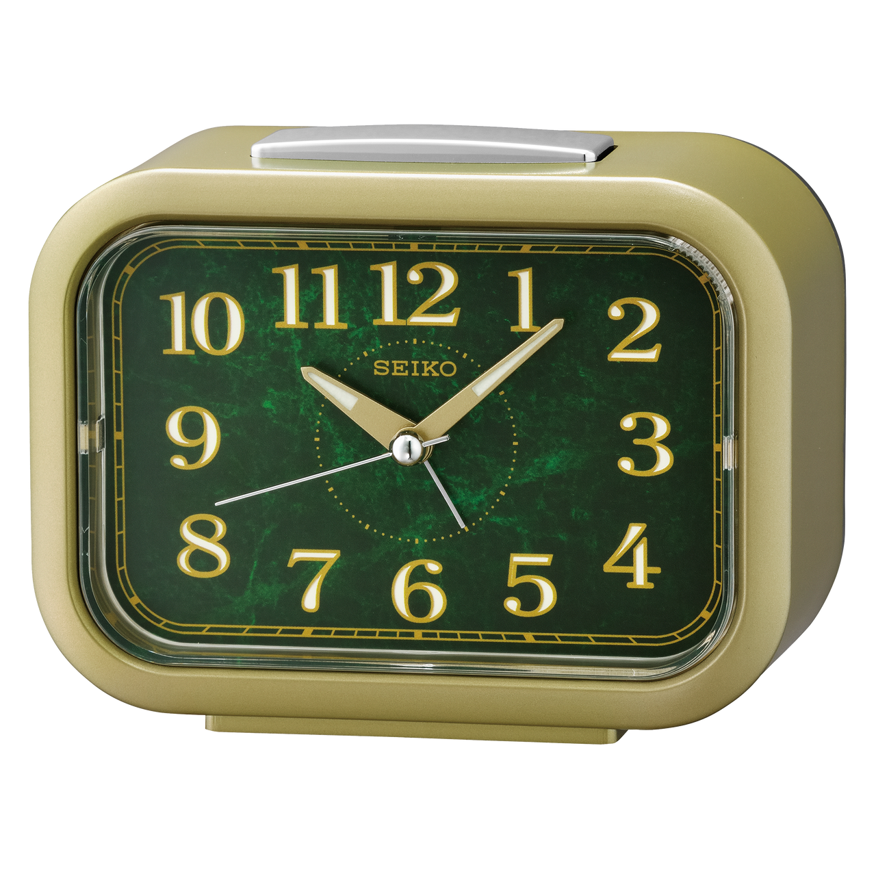 Kinzo Alarm Clock, Green QHK056GLH - Seiko Clocks