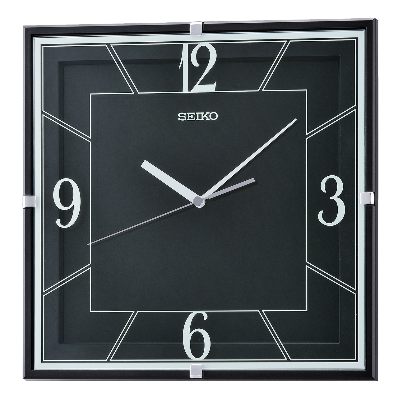 QXA821KRH Wall Clock, Black - Seiko Clocks