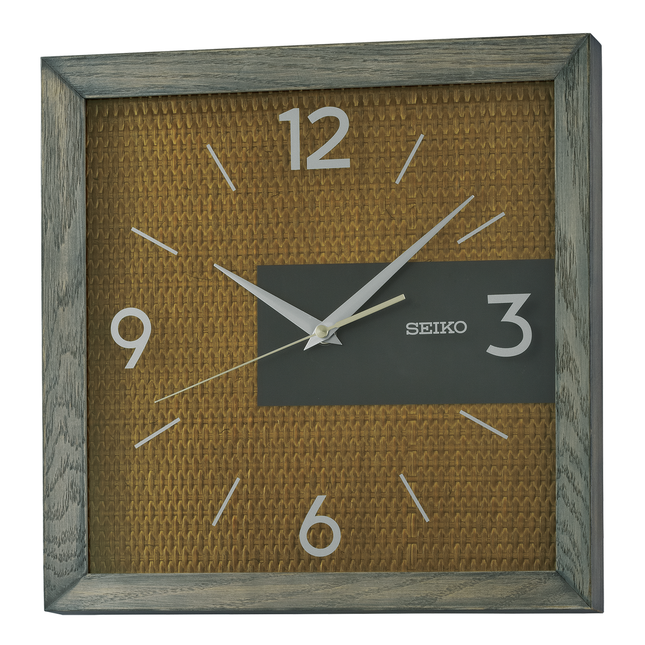 QXA845NLH Wall Clock, Brown - Seiko Clocks