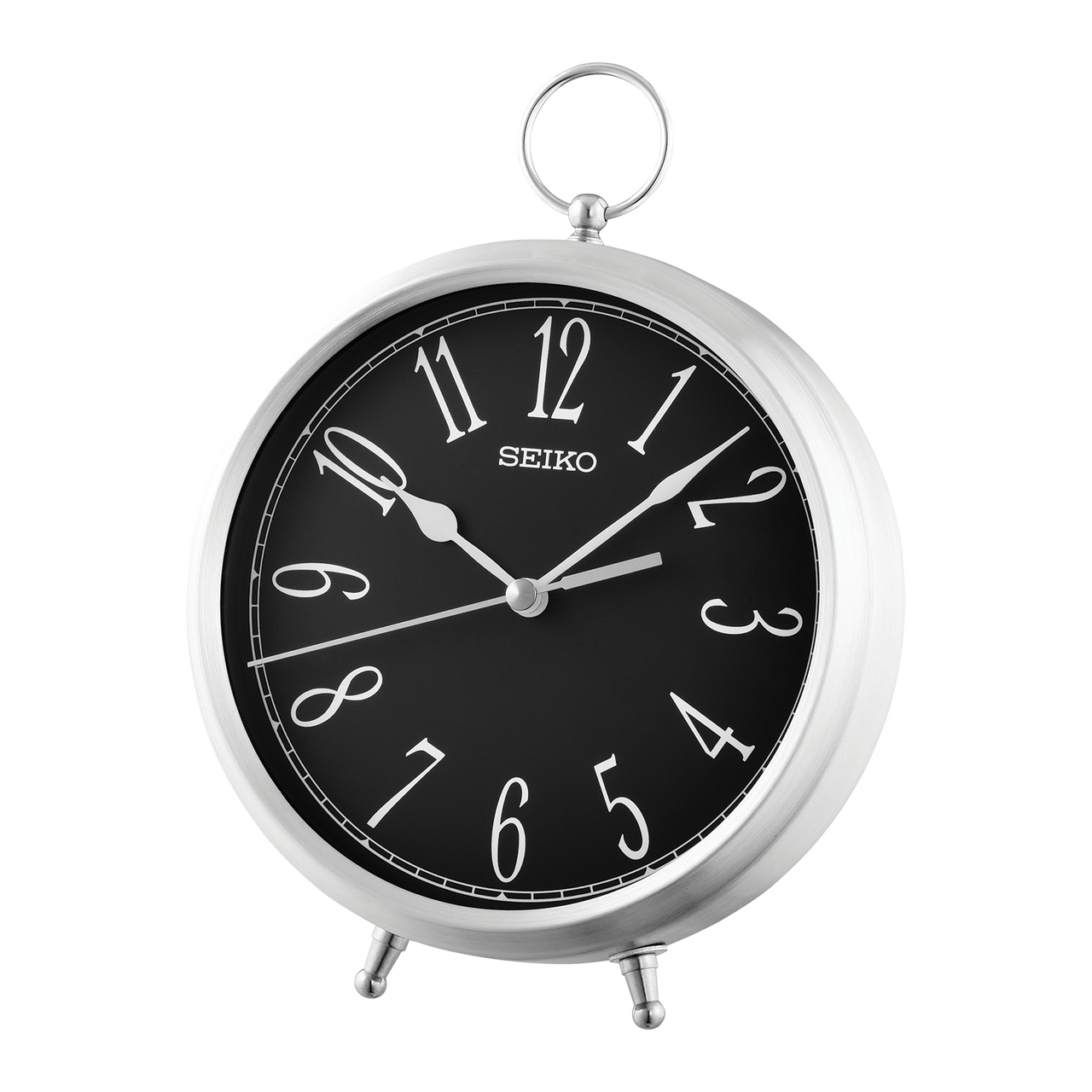 QXG155ALH Traditional Desk Table Clock, Silver-Tone - Seiko Clocks